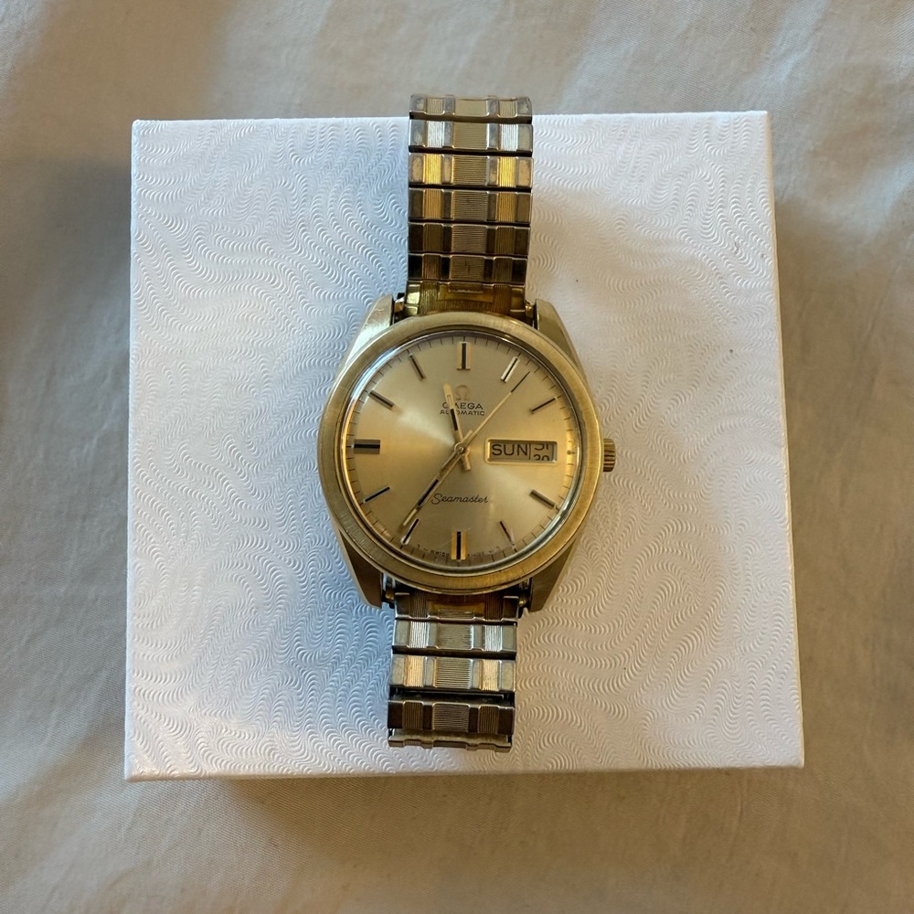 Vintage Omega Seamaster Swiss 10K GF Watch Automatic 34mm